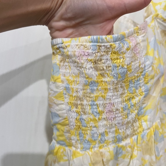 FINAL PRICE The Nines by Hatch Yellow Floral Smocked Maternity Dress - Picture 8 of 11